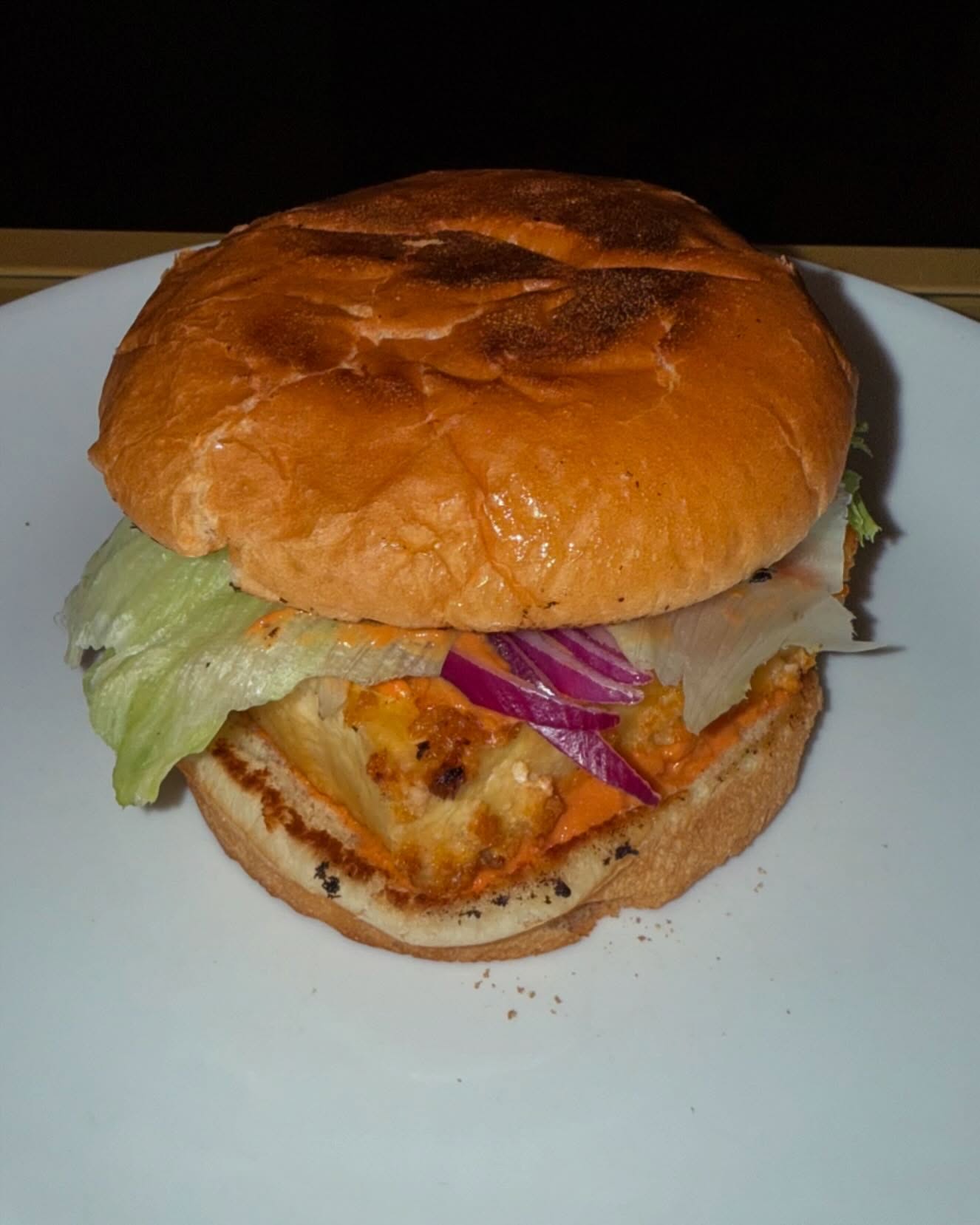 crispy tofu vodka sauce burger