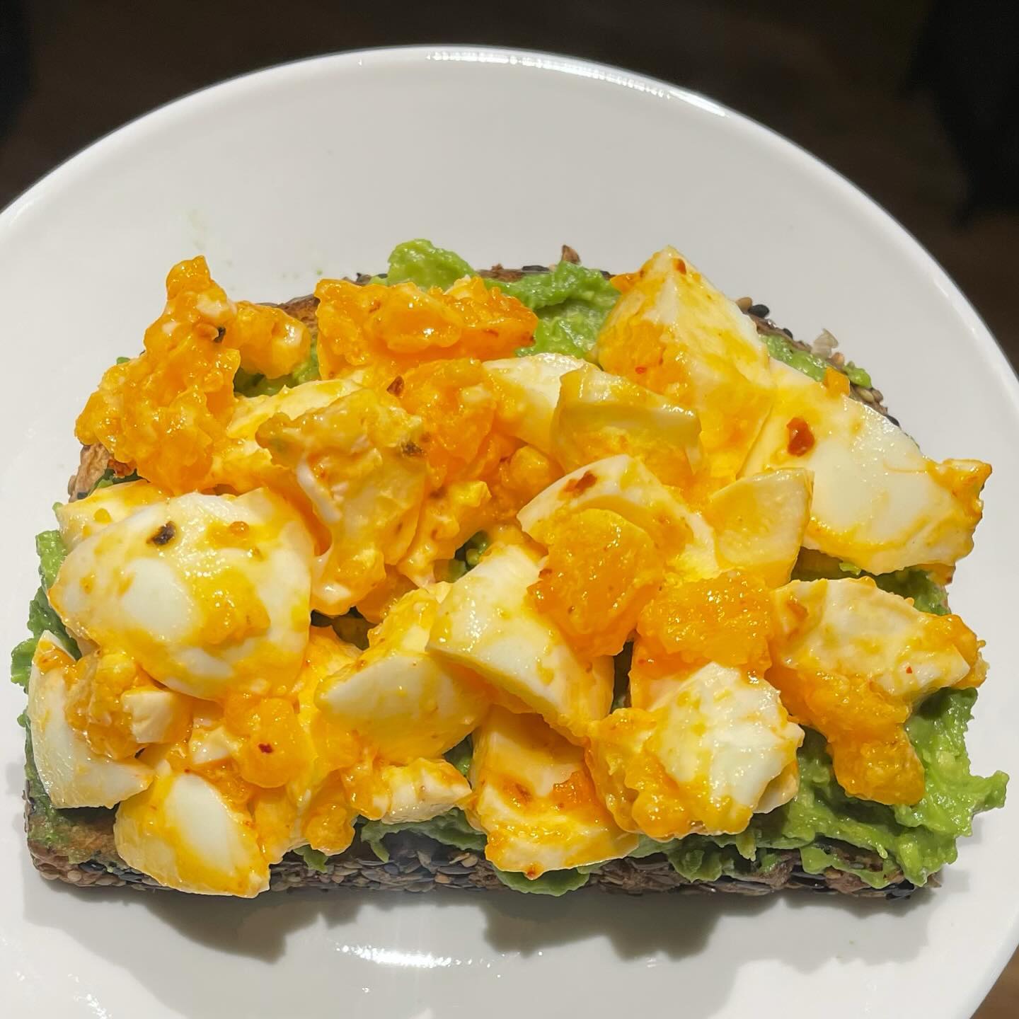 chilli egg avocado toast