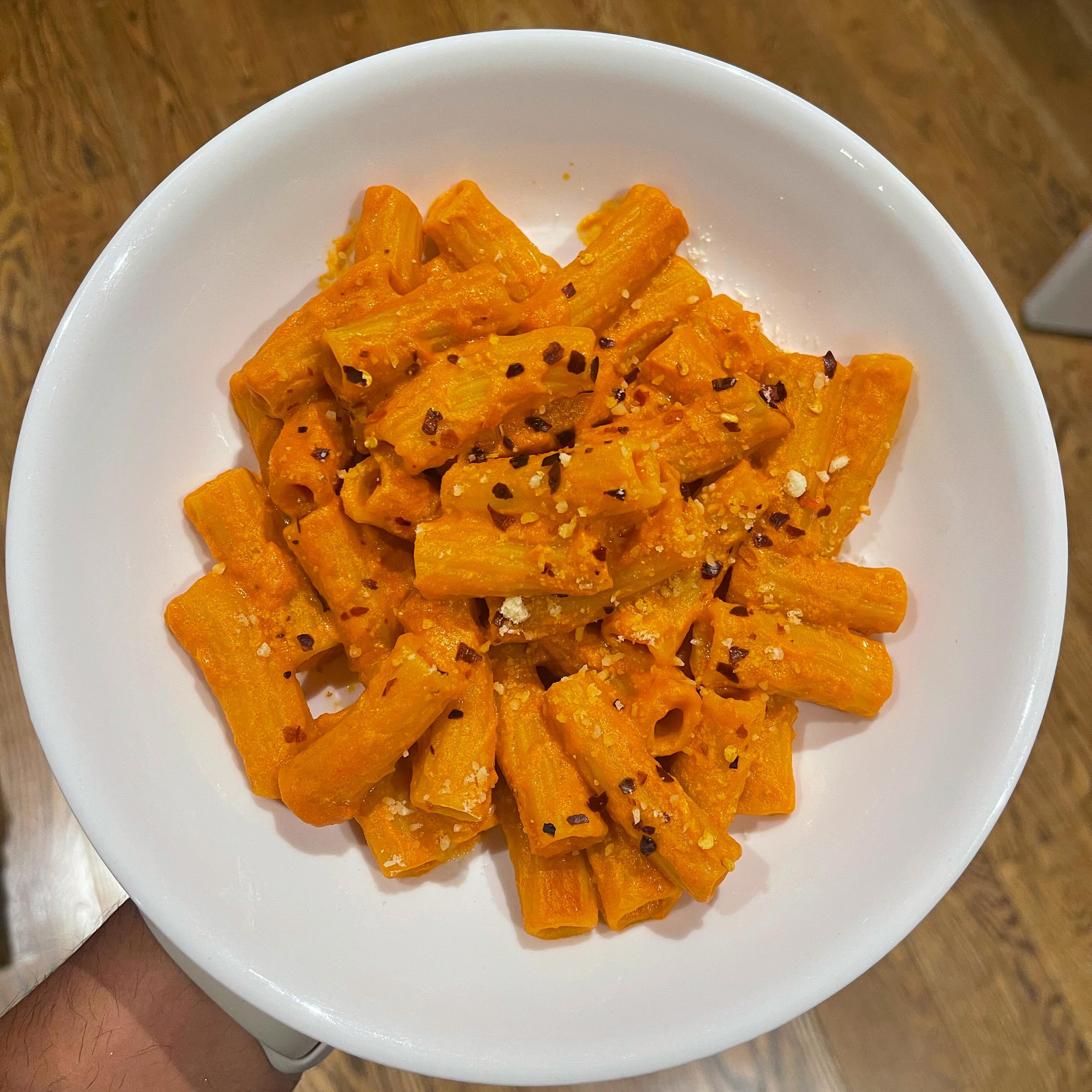 healthy spicy vodka pasta