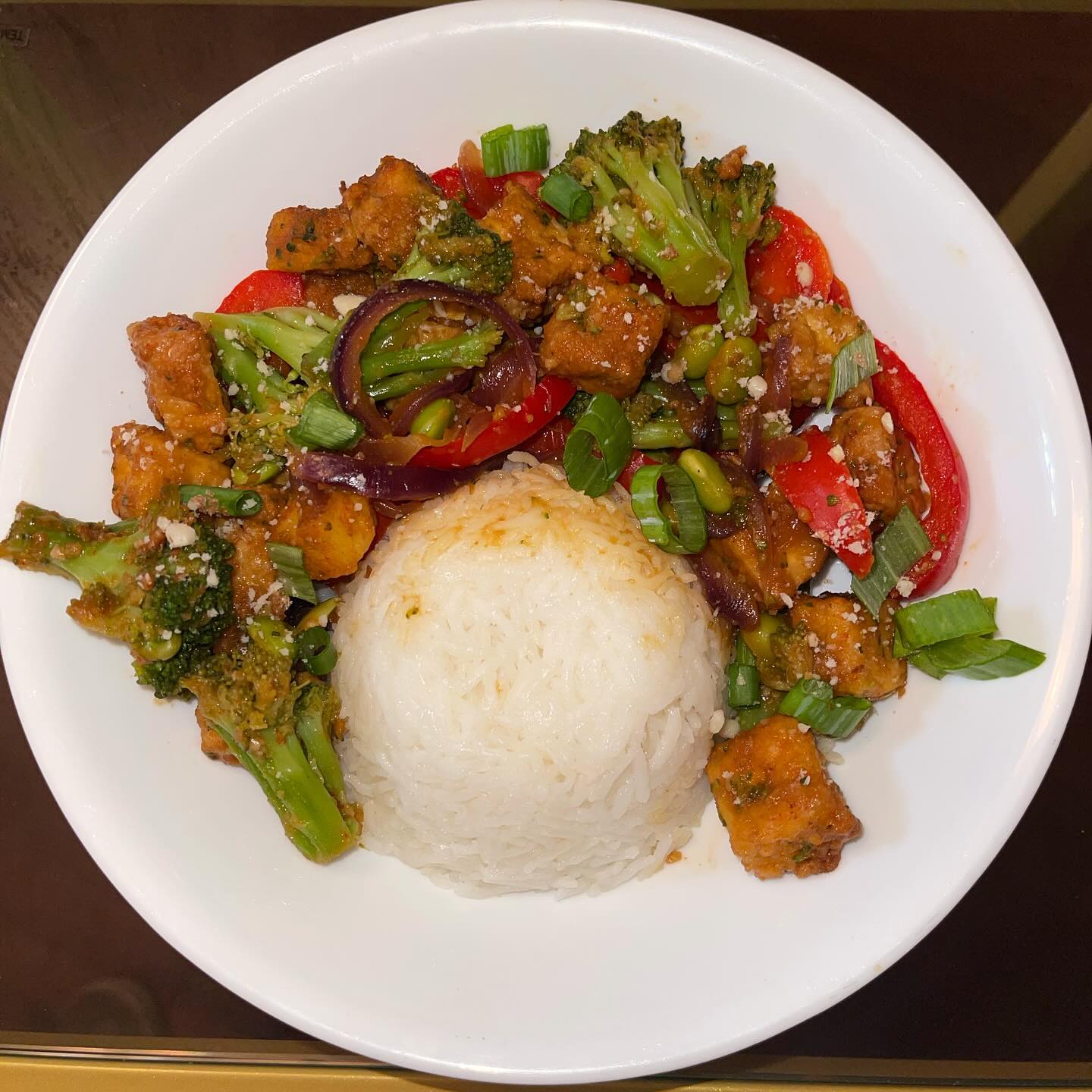 crispy chili garlic tofu