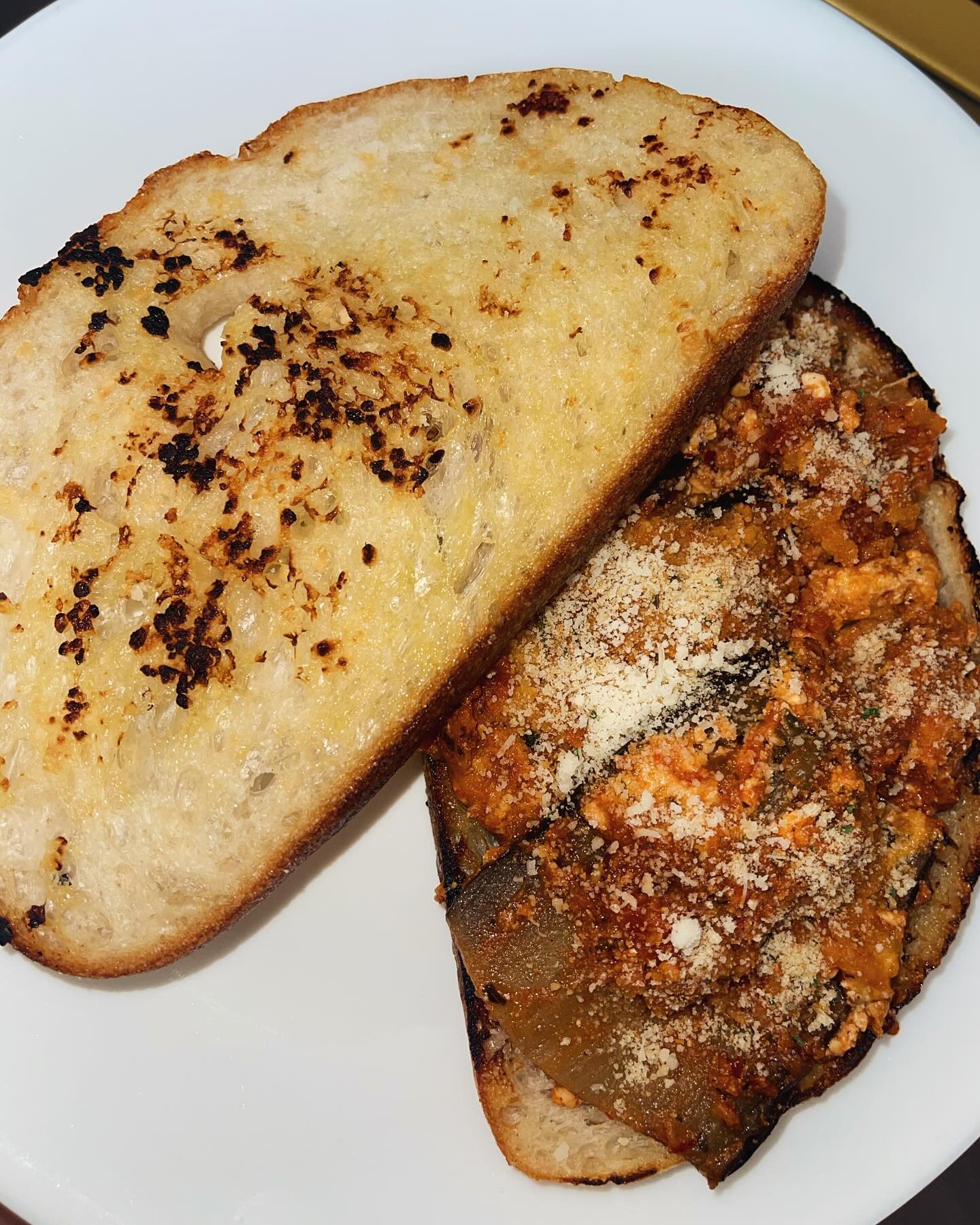 eggplant parm sandwich