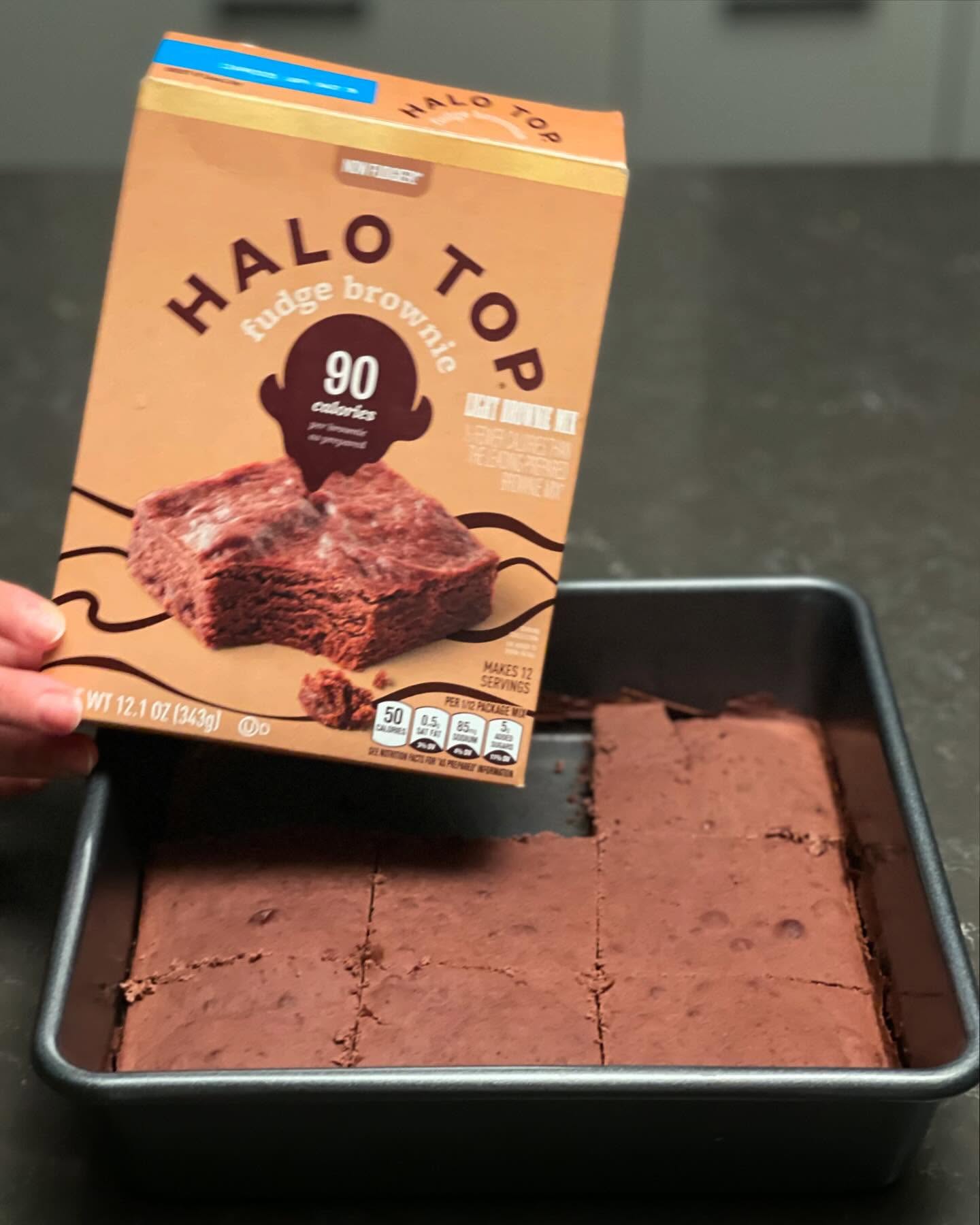 halo top brownies (replace 2 tbsp oil with 1