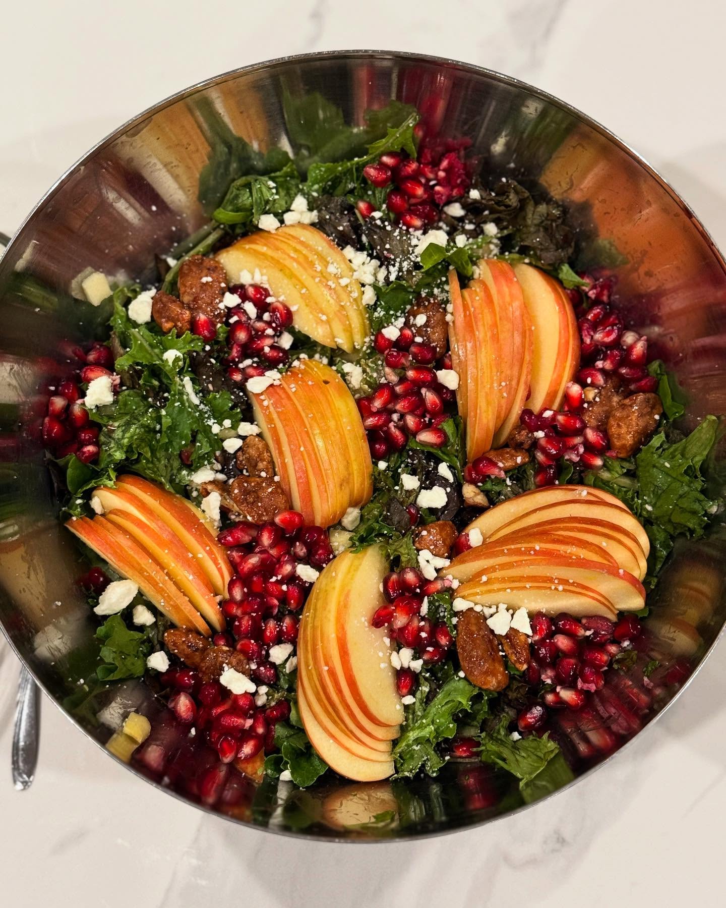 autumn harvest apple and feta salad