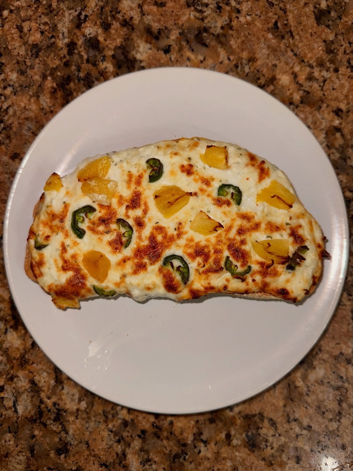 Pineapple & Jalapeño Cottage Cheese Pizza Toast