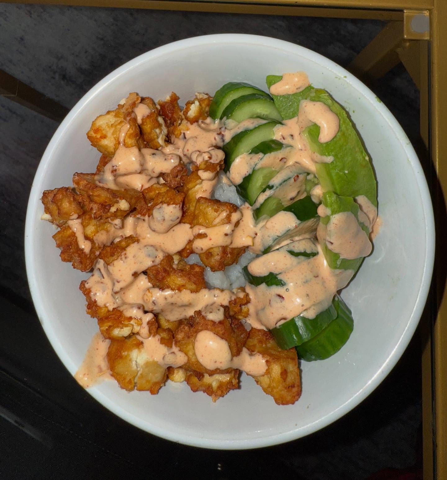 spicy tofu bowls