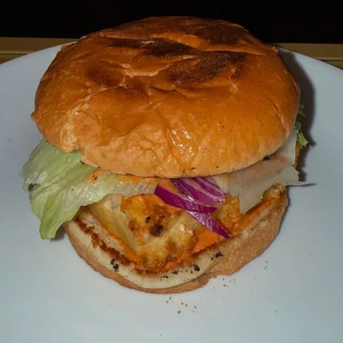 crispy tofu vodka sauce burger