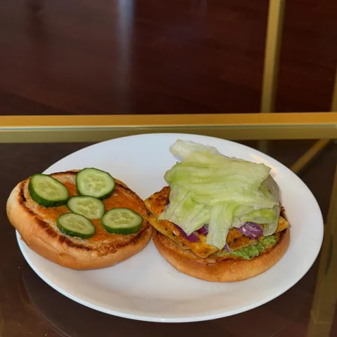 peanut satay crispy tofu burger