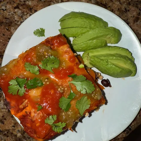 tofu & veggie enchiladas