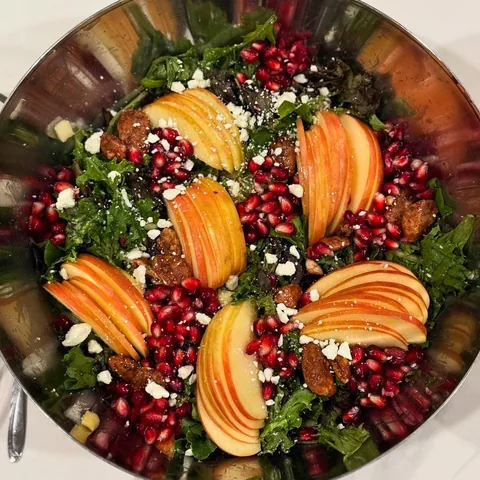 autumn harvest apple and feta salad