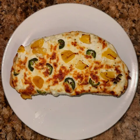Pineapple & Jalapeño Cottage Cheese Pizza Toast