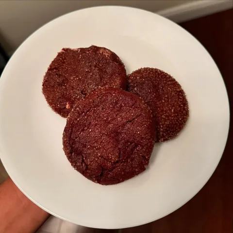 red velvet cookies stuffed with cream cheese