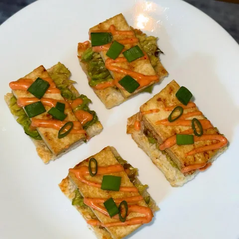 air fryer cripsy rice with tofu